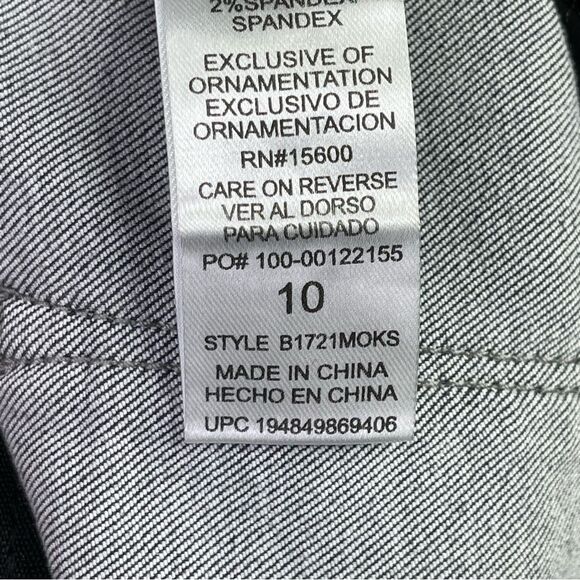 Democracy Jeans Women’s 10 Gray Skinny Mid-Rise Stretch Ab Solution Mesh Panel - Picture 8 of 13